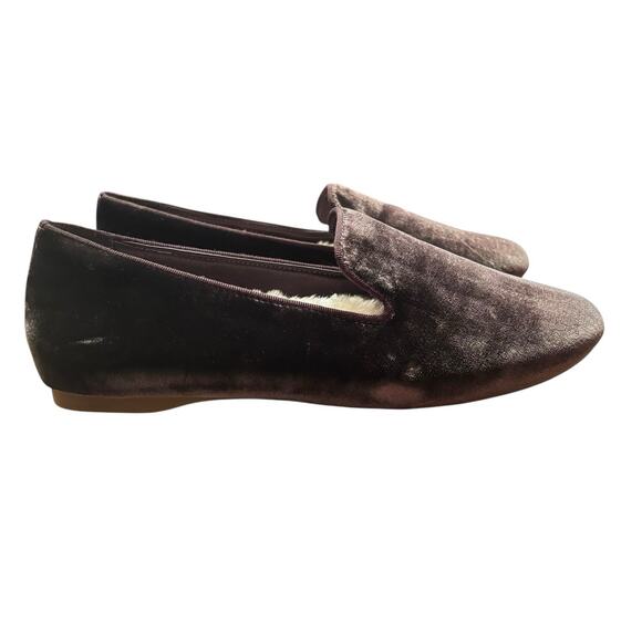 Birdies Velvet Faux Fur Lined Starling Slipper Mocha Brown Size 8 - Picture 5 of 9